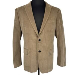 Lauren Ralph Lauren Blazer Men 44R Brown Cotton Corduroy Elbow Patch Dogs Jacket